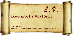 Löwenstein Viktória névjegykártya